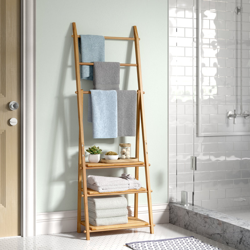 Relaxdays Bamboo FreeStanding Towel Rack & Reviews Wayfair.co.uk
